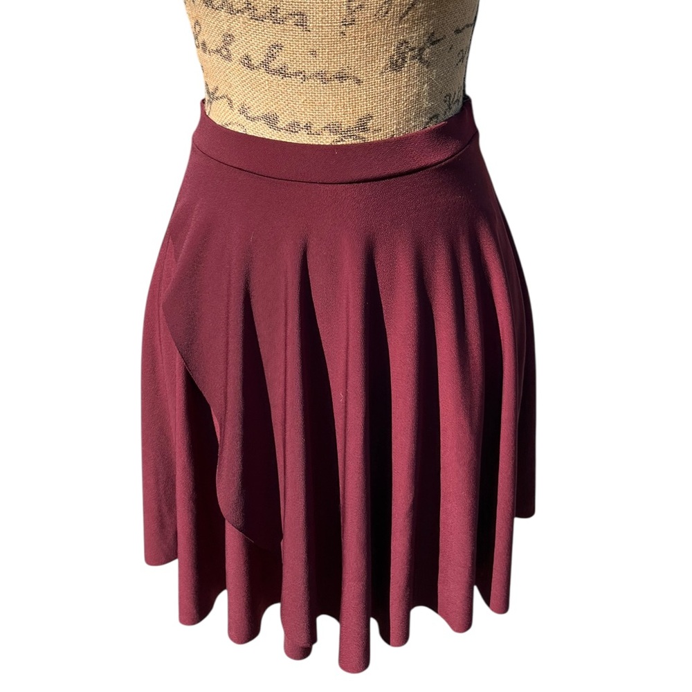 Urban Outfitters Kimchi Blue Asymmetrical Burgundy Skirt